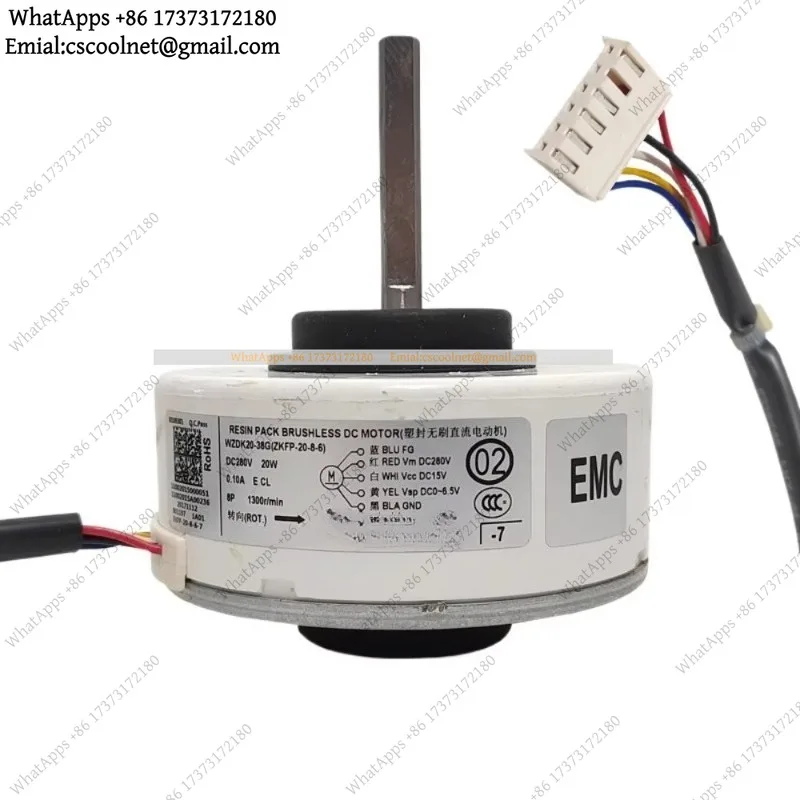 WZDK20-38G ZKFP-20-8-6 Indoor DC Fan Motor For Midea Air Conditioner Conditioning Spare Parts