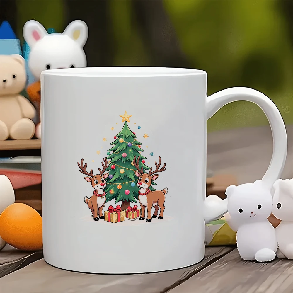 

11oz cartoon Christmas tree mug + kids cup + office coffee mug Family Christmas gift set