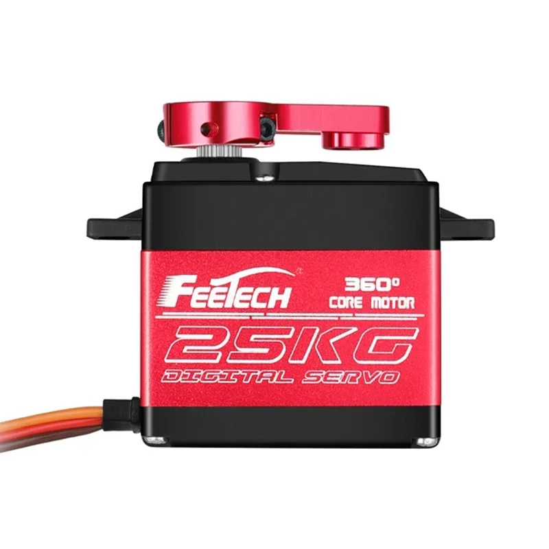 FEETECH 금속 디지털 서보, RC 자동차 비행기 쿼드콥터용 마그네틱 스틸 기어 서보, 25KG 0.15 초 360 도 코어 모터, FT6325M