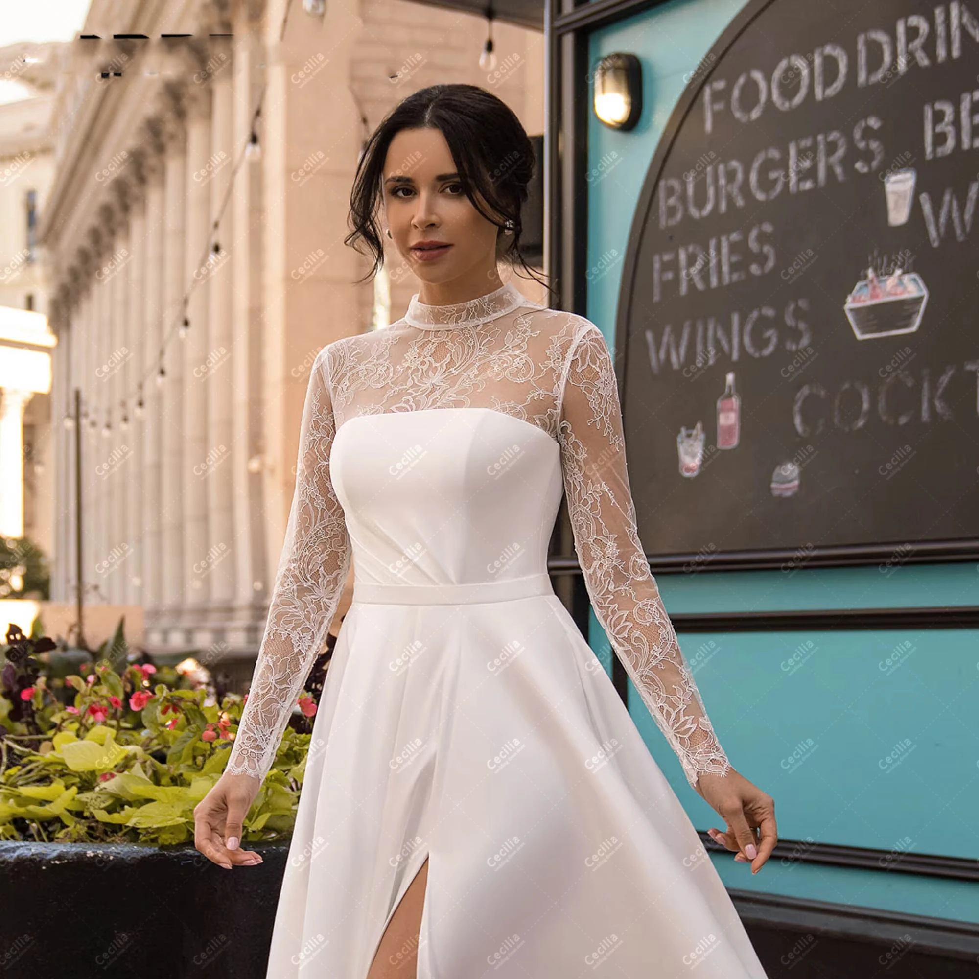 Exquisite Wedding Dresses Gorgeous Bridal Gowns Lace Appliques Full Sleeves Robes For Formal Party Customized Vestidos De Novia