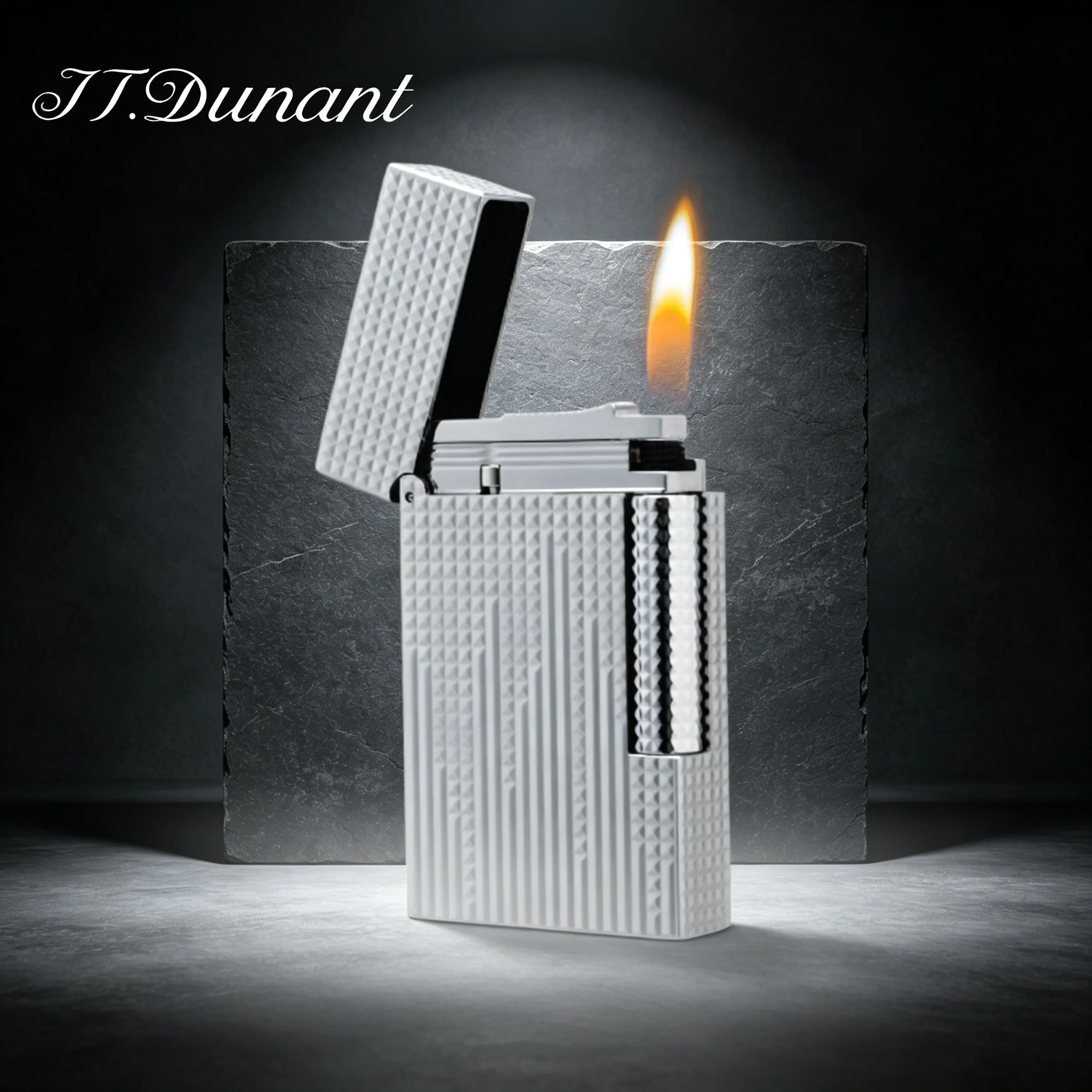 JT.Dunant Lighter Butane Gas Refillable High Quality Metal Lighter Durable Smoking Gadgets Cigarette Lighter For Men