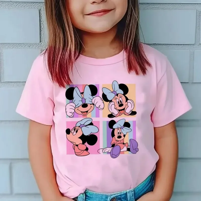 

Самая продаваемая новая детская футболка Disney Fun с Микки и Минни 2026 года, удобная, мягкая, для использования на улице, милая, с короткими рукавами