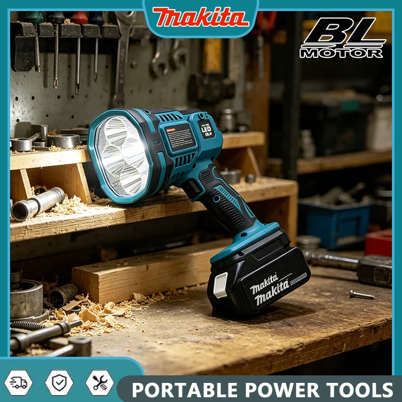 

Makita Cordless LED Flashlight Work Light 90 Degree Rotatable Car Repair Outdoor Camping Light for BL1830 BL1840 Battery