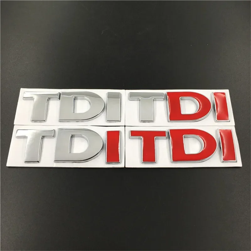 TDI Logo Car Trunk Emblem Sticker for VW Lavida Golf Passat Sharan Jetta Touareg Tiguan Polo Auto Body Badge Decal