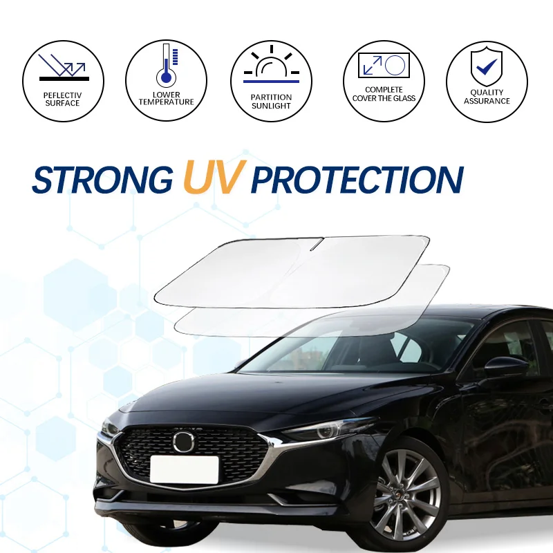 

Car Windshield Sun Shade For Mazda 3 Sunshade Summer Visor Protector Foldable Blocks UV Rays Protection Accessorie