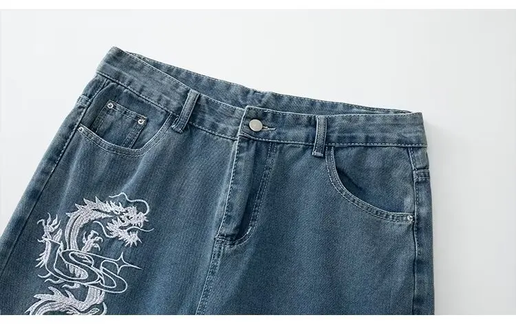 2024 ropa y2k streetwear drachens tickerei sommer neue jeans hose für männer kleidung gerade luxus denim hose pantalon homme – Detail 22