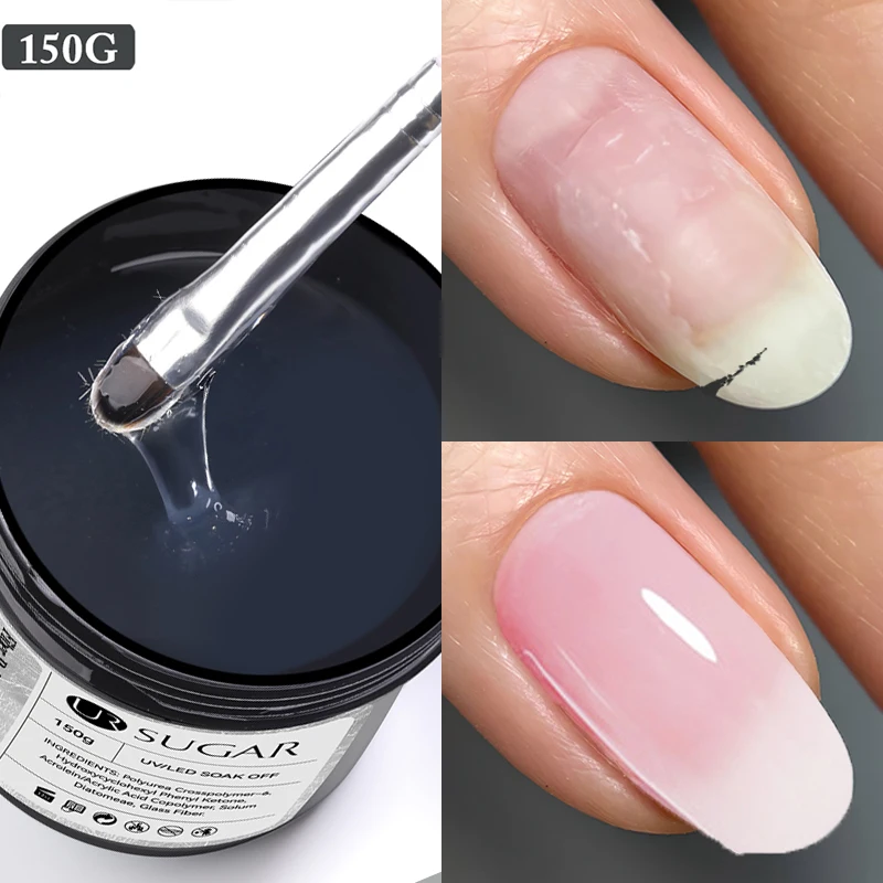 UR SUGAR 150g Fiber Rubber Base Nail Repair Gel UV Semi Permanent Repair Fix Crack Varnish Manicure Strengthener Functional Gel