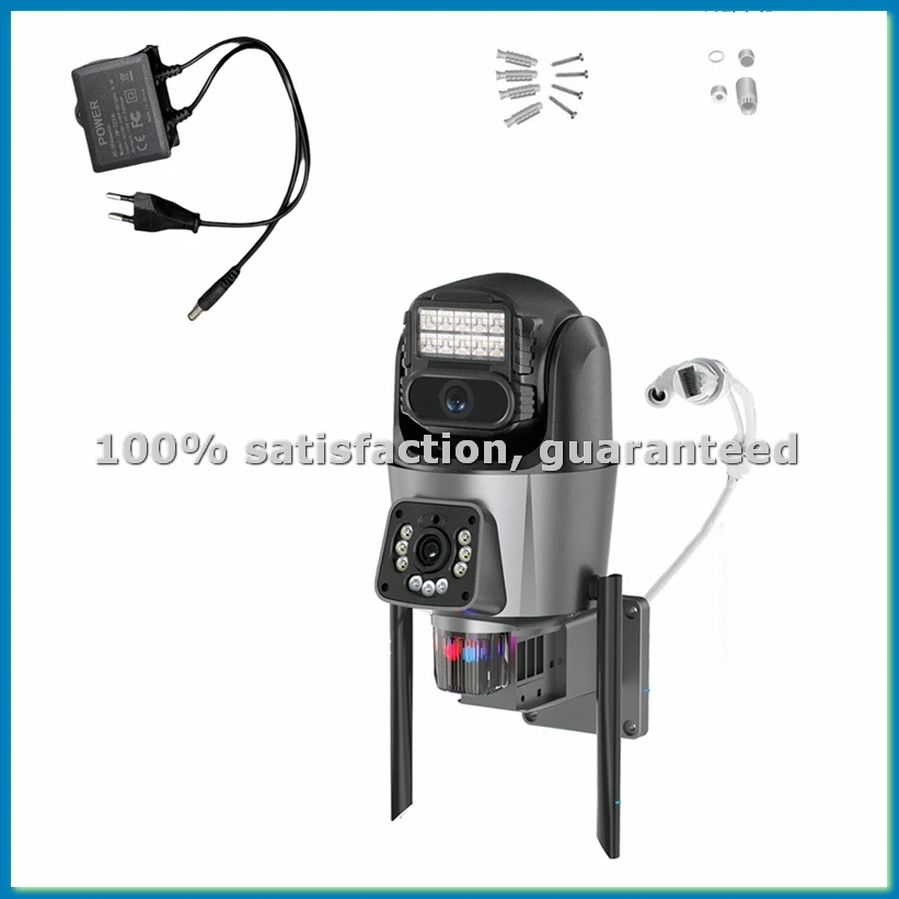 

6MP 360° Camera Wifi Outdoor Dual Screens AI Auto Tracking Wireless Surveillance Camera EU Plug-VVNB