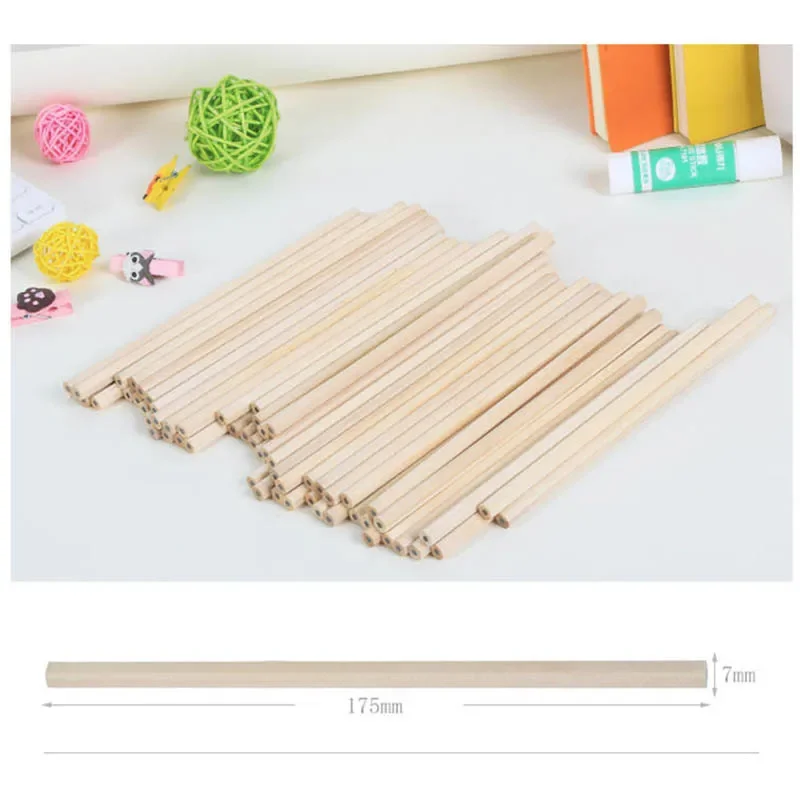 

100pcs/ Wood Pencil HB Black Hexagonal Non-toxic Standard Pencil Cute Stationery Office Eco-friendly Natural School Supplies