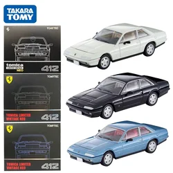 Takara Tomica Diecast Metal Model, Tomica LV-NEO, Ferrari 412, veículo motorizado, branco, azul, preto, liga de brinquedos, presentes, 1:64