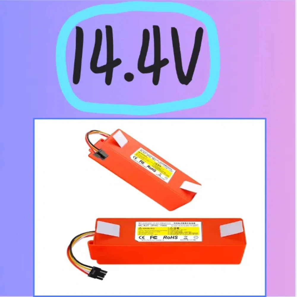 

100%new14.4V 5200-12800mAh Robotic Vacuum Cleaner Replacement Battery For Xiaomi Roborock S55 S60 S65 S50 S51 S5 MAX S6 Parts