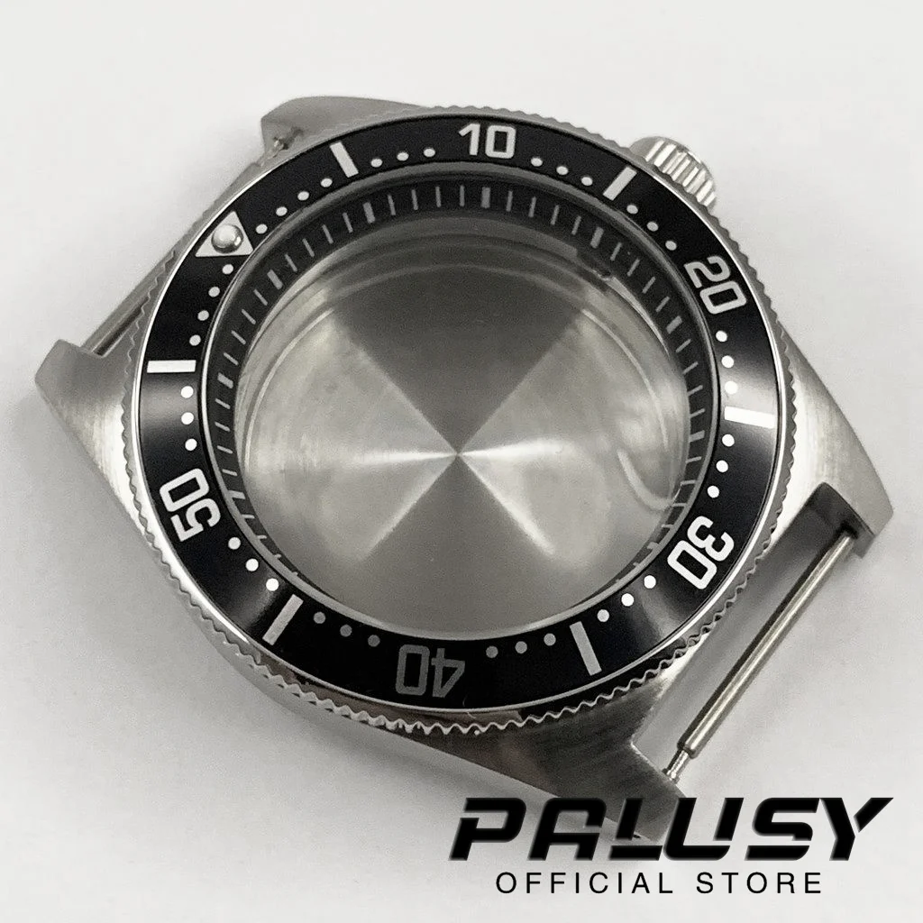 40 мм Серебристые часы из нержавеющей стали оранжевые, синие, зеленые, черные кольца ремешок подходит для NH35 NH36 7S26 7S36 4R35 4R36 механизм