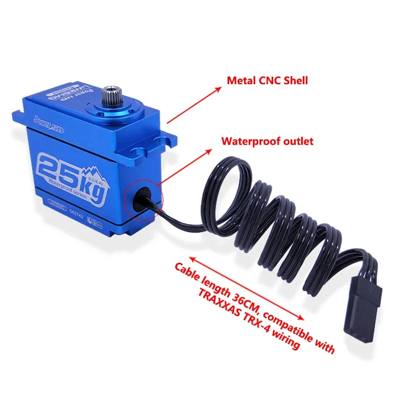 Power HD LW25MG KM2 Crawler Waterdicht Metaal 25KG Hoog Koppel Digitale Servo RC Auto Onderdelen Servo Stuurinrichting 1/8 1/10