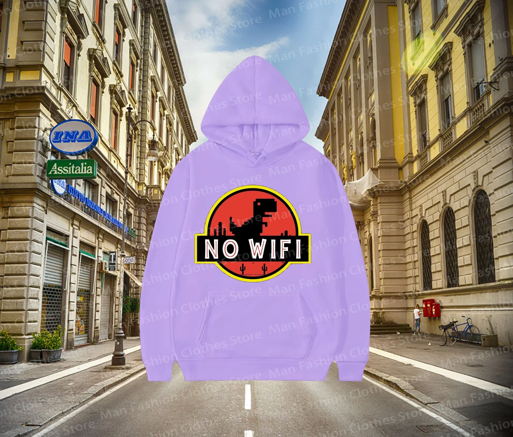 الرجال والنساء لا واي فاي مضحك Crewneck هوديس ، هوديس فضفاضة مريحة ، طلاب مريحة ، موضة جديدة ، الخريف ، الشتاء