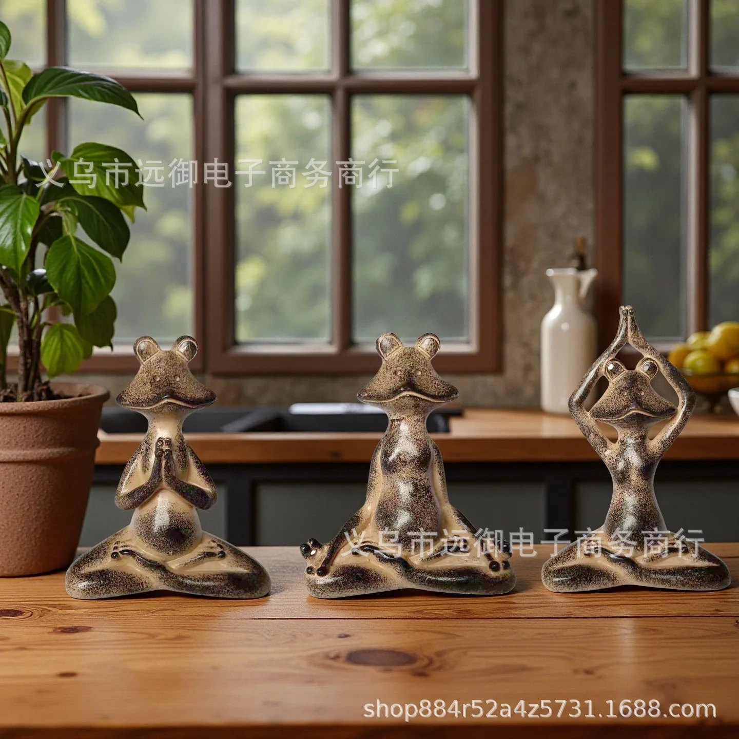 

‌Yoga Frog Garden Resin Animal Sculpture - Cute Handmade Home Decor, Living Room/TV Cabinet Decoration