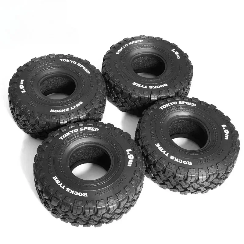 4PCS 116mm 1,9 "Weiche Gummi Reifen Rad Reifen für 1/10 RC Crawler Auto FMS Yikong axila SCX10 CROSSRC R166 Modifikation Teile