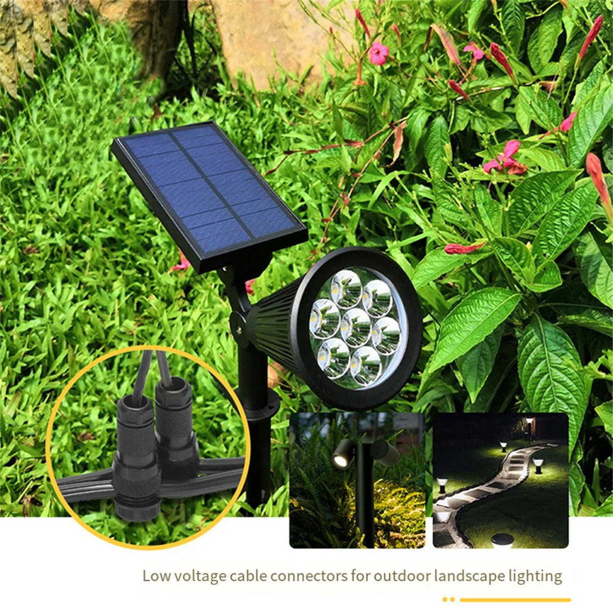 ABZD 10 قطع سلك موصلات إضاءة المناظر الطبيعية مقاوم للماء لموصل كابل قياس 12-16 للأضواء الخارجية باللون الأزرق