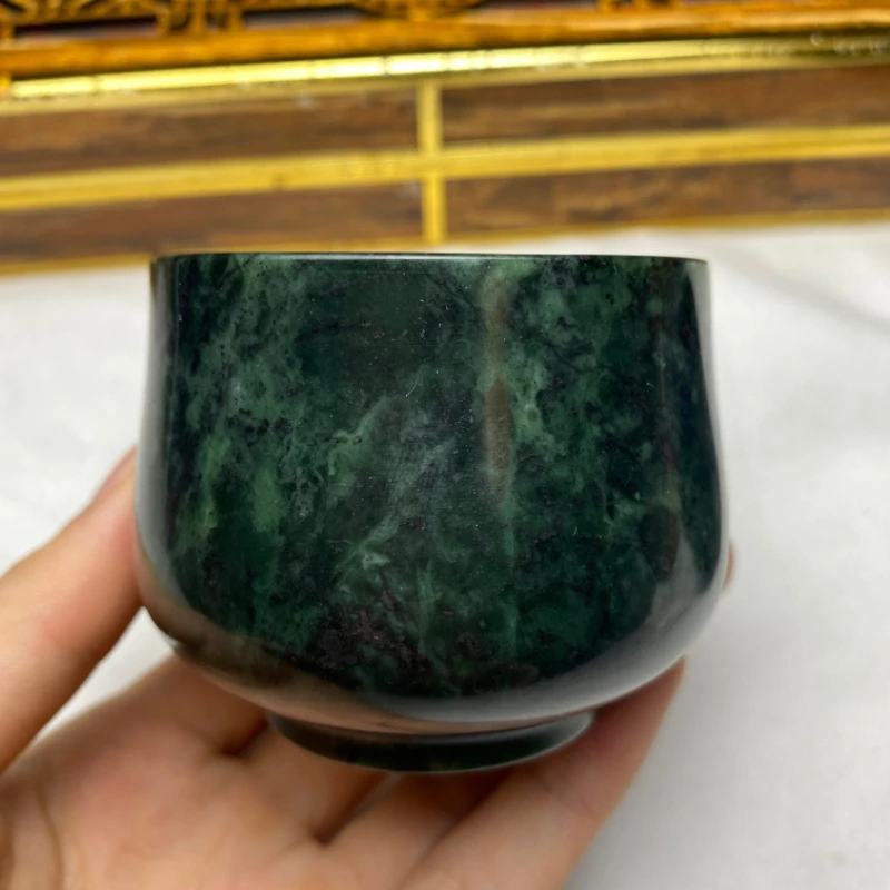 Taza de agua de piedra de rey de medicina Natural, taza maestra de Jade tibetano magnético, piedra de serpentina, Jade