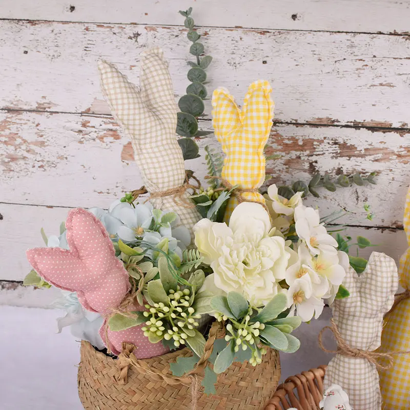 Cloth Easter Bunny Rabbit Doll Ornaments Easter Decorations For Home Easter Festival Party Kids Gifts Easter Decoration 2022