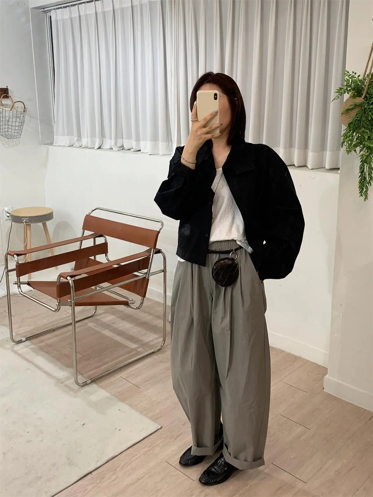 

Double-Color Thin Shirt Jacket BASHAYIDA Korean Style Versatile Breathable Cotton Linen Short Sleeve CleanFit for Women