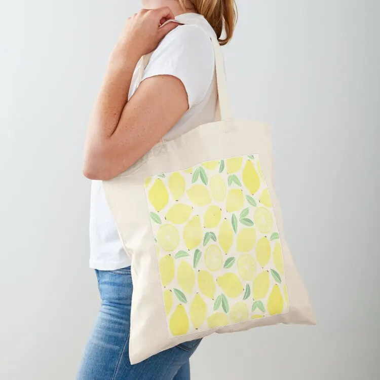 

Summer Lemons Tote Bag Canvas shoulder bag shopping bag shopper bags for women tote women