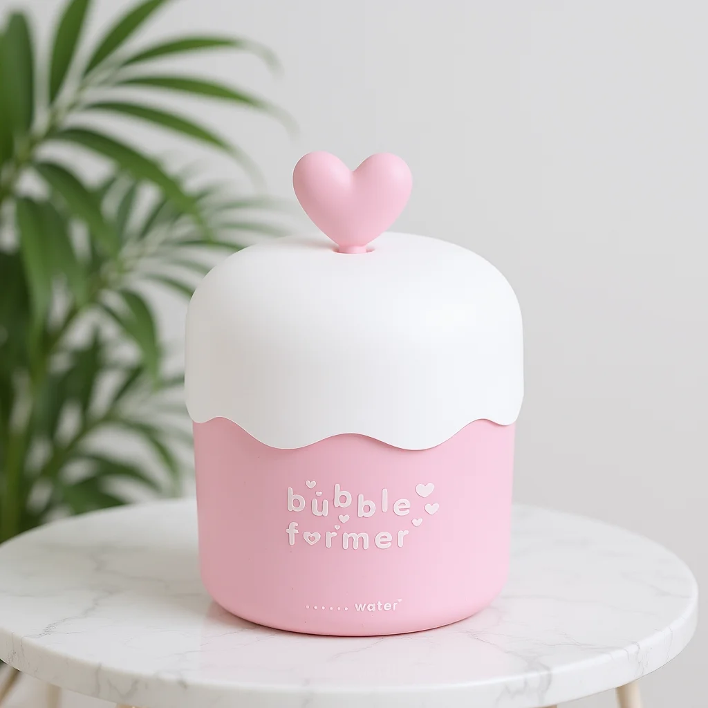 เครื่องทำฟองแบบพกพาสำหรับทำความสะอาดผิวหน้า เครื่องทำฟองขนาดเล็กสำหรับเดินทาง น้ำหนักเบา วัสดุ PP อุปกรณ์ทำฟอง