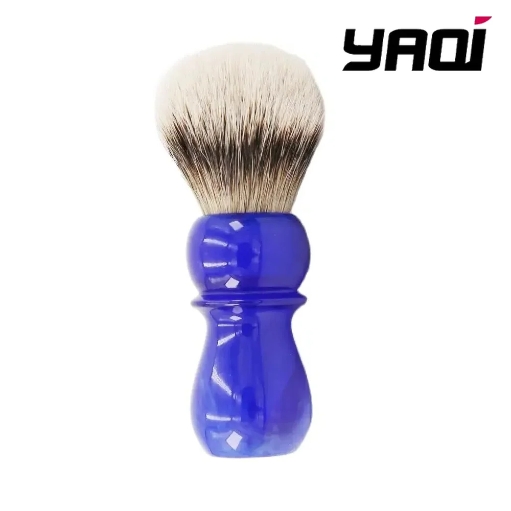 pinceau-a-raser-yaqi-2026-manche-bleu-24-mm-poils-de-blaireau-silvertip-pour-homme-nettoyage-du-visage-et-de-la-barbe