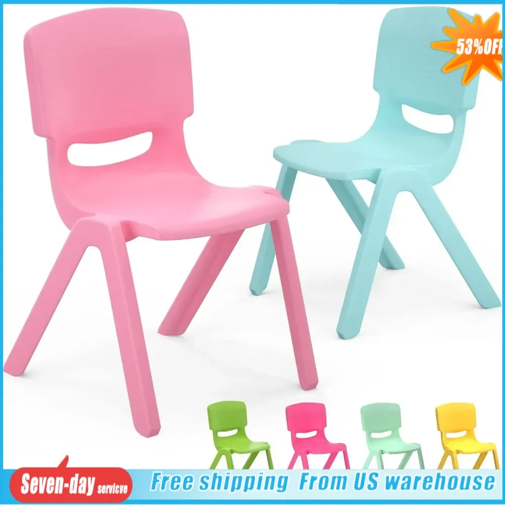 

School Chairs Colorful School Stackable, with 11inch Seat Height Plastic Classrooms Chairs for Kids Learning Indoor Chairs