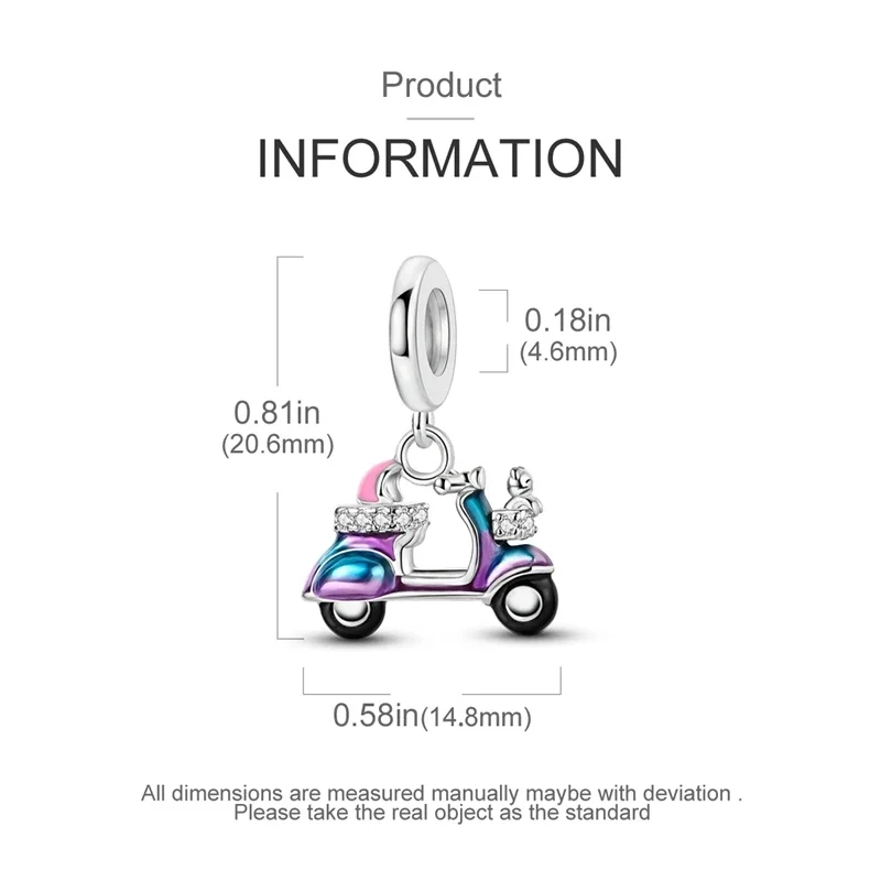 الأصلي سحر 925 الفضة الأزرق الأرجواني دراجة كهربائية القط الخرز صالح سحر بلاتا 925 أساور للنساء النساء صنع المجوهرات #5