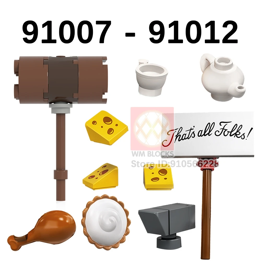 91007-91012 91007 91008 91009 91010 91011 91012 متوافق عمل الشكل لتقوم بها بنفسك أجزاء الكبار بناء WM لعبة المكعبات اكسسوارات هدية