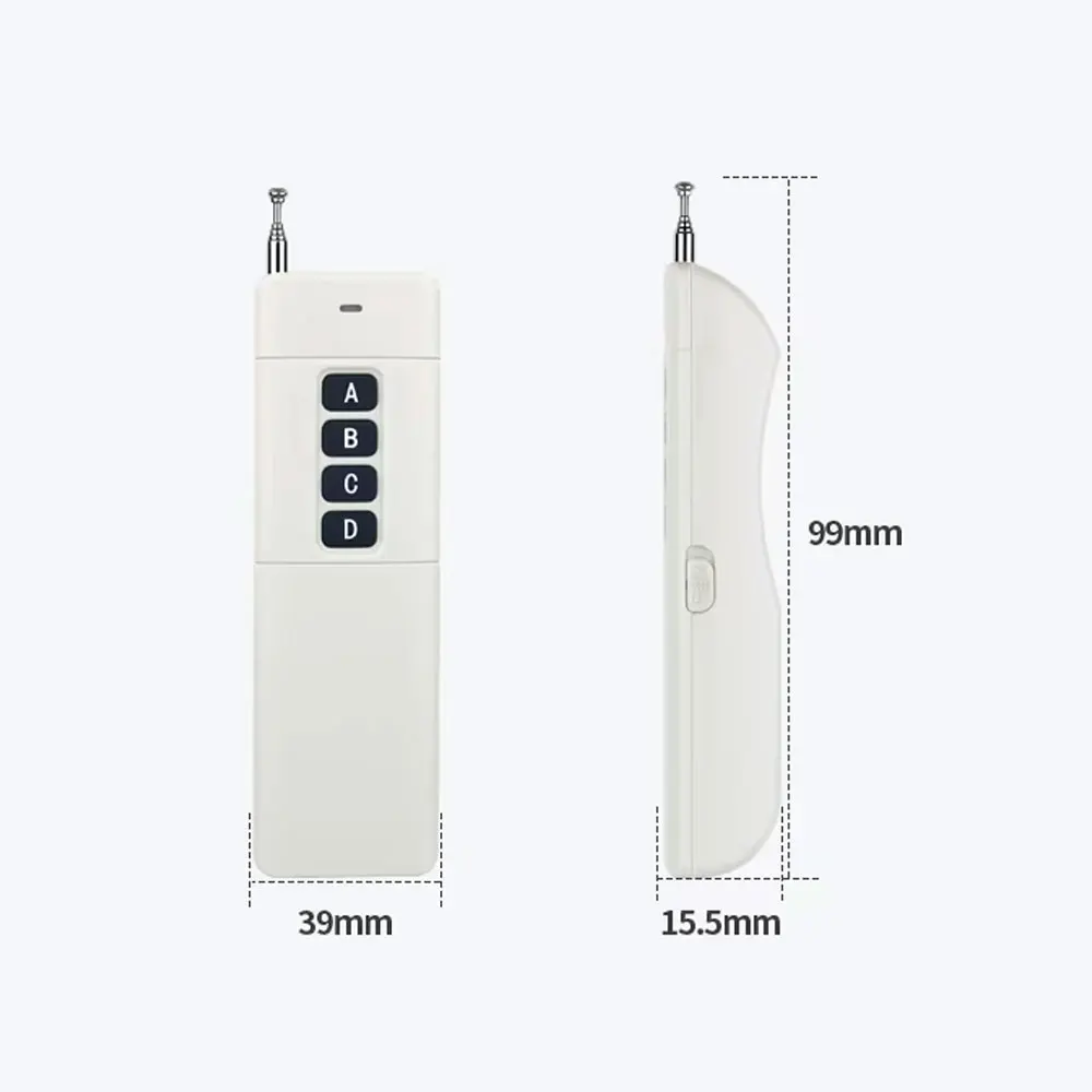 433 MHz Gate Garage Door Wireless Remote Control 4 Button High Power Long Range RF Learning Code