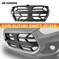 Carbon Fiber Front Bumper Grille Center Mesh Parts Auto Accessories Fits Suzuki Swift Sports ZC33S Series 2018+ Exterior Upgrade