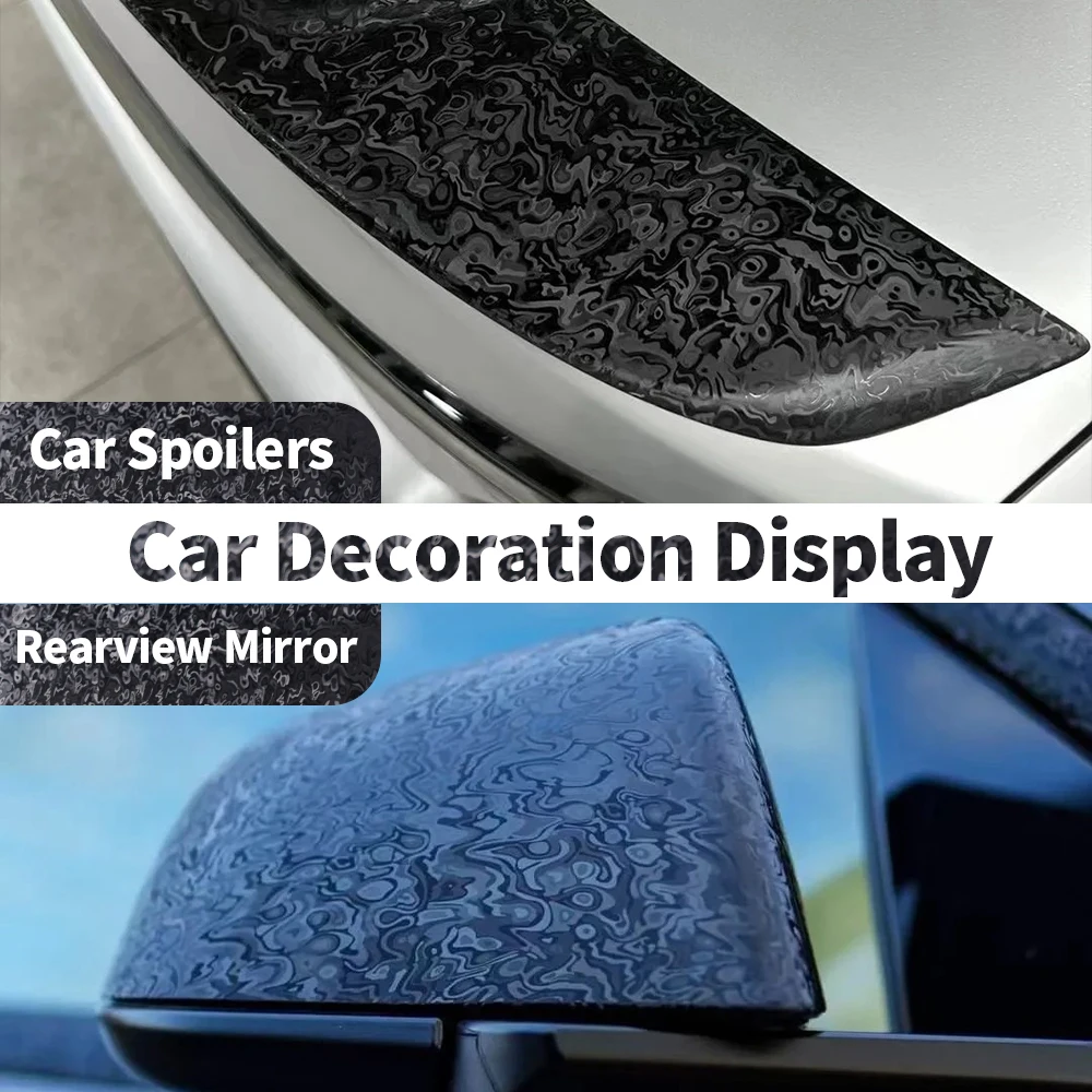 Carbon Fiber Film Forge Cosmic Ghost Black Sticker PET Waterproof Motorcycle Modified Film Car Body Tuning Decor Car Accessories