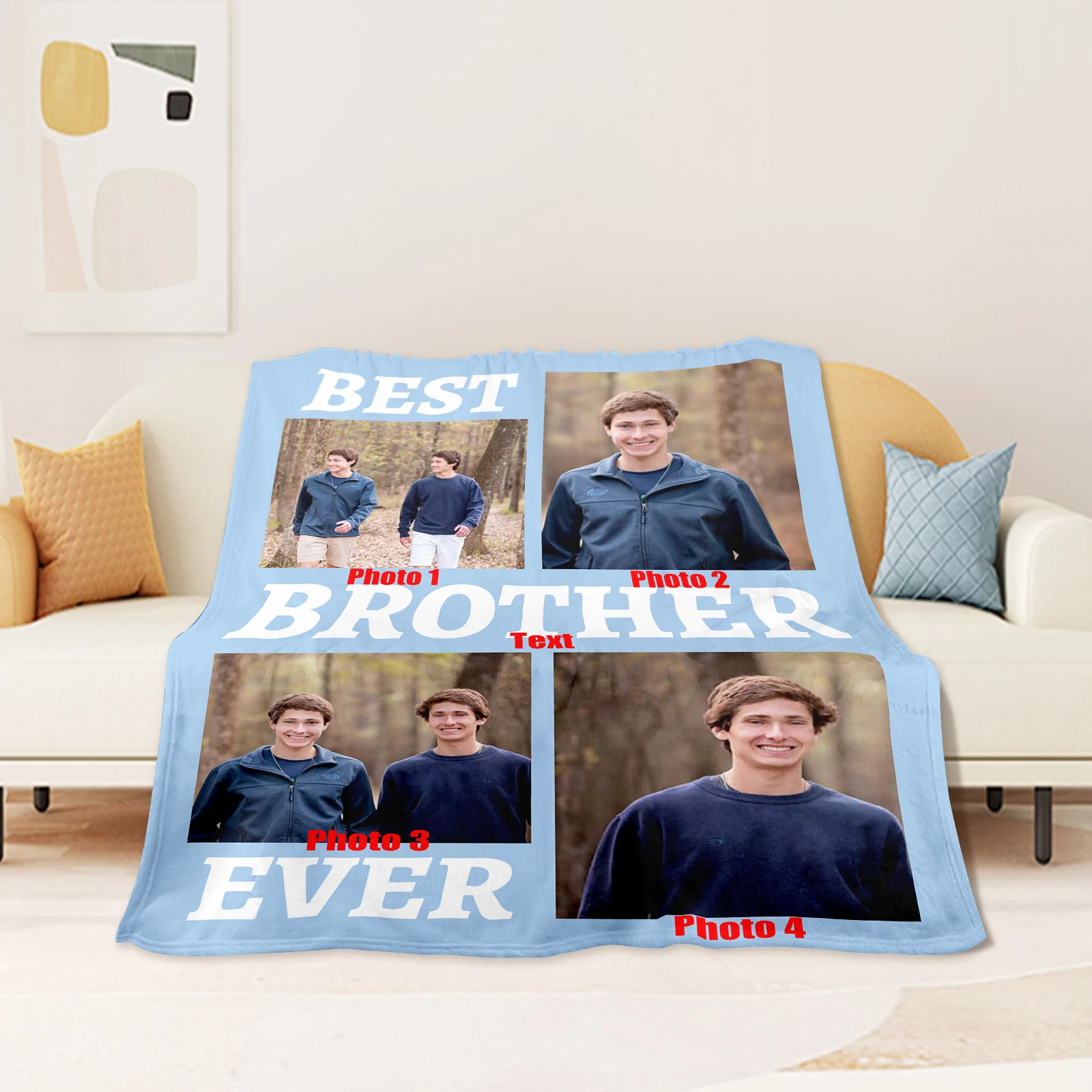 

Custom Photo Text Memorial Gift Friendly Personalized Blanket Keepsake Tribute Thoughtful Design For Loved Ones Memory Cherish