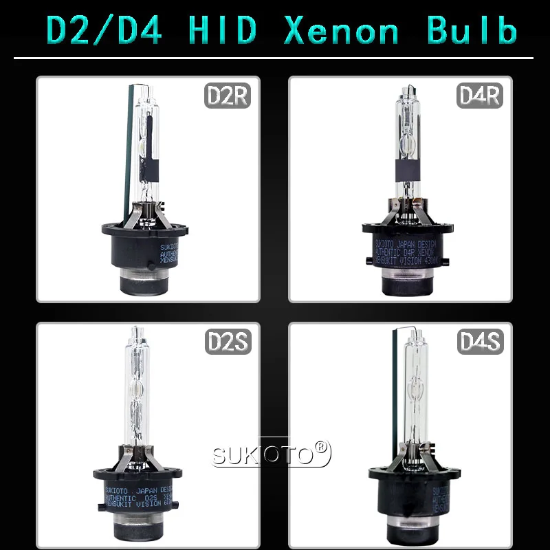 

2PCS SUKIOTO 35W D2S D4S D2R D4R Xenon 66240 66440 85126 66250 Original Spare Part 4300K 8000K HID Bulb 6000K White Car Headlamp