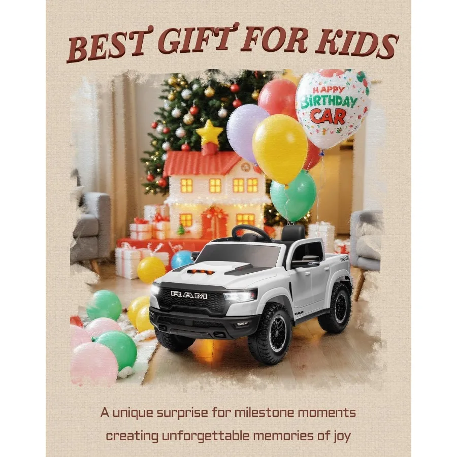 ركوب الأطفال المرخص 12 فولت على شاحنة، ركوب الأطفال الصغار على ألعاب مع جهاز تحكم عن بعد، مركبات كهربائية للأطفال مع مساحة تخزين سرير الشاحنة، Sm #3