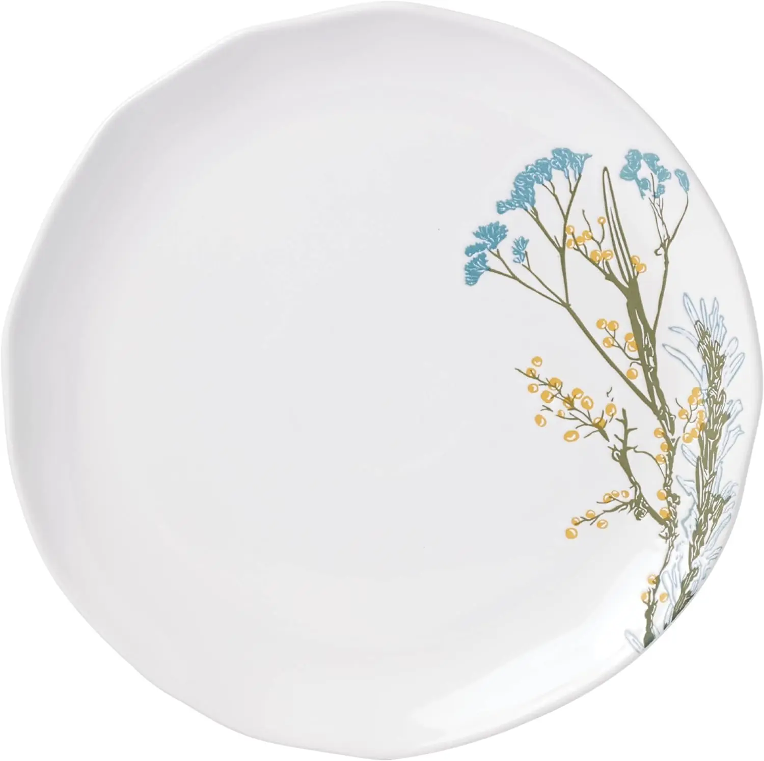 Wildflowers Piece Dinnerware Set, 12 Count, White