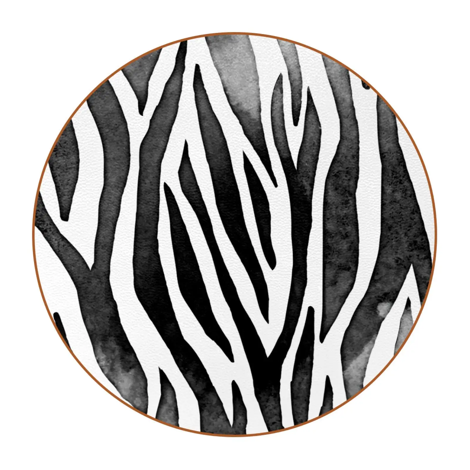 Stripes Zebras Ceramic Coasters with Cork Backing for Car Home Drinks Absorbent Cup Holders Gift for Birthday Housewarming Party