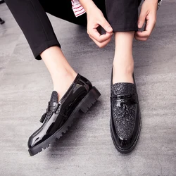 Leather wedding party office Oxford shoes handmade dress shoes for men high quality fashion leather shoes light soles 38-46