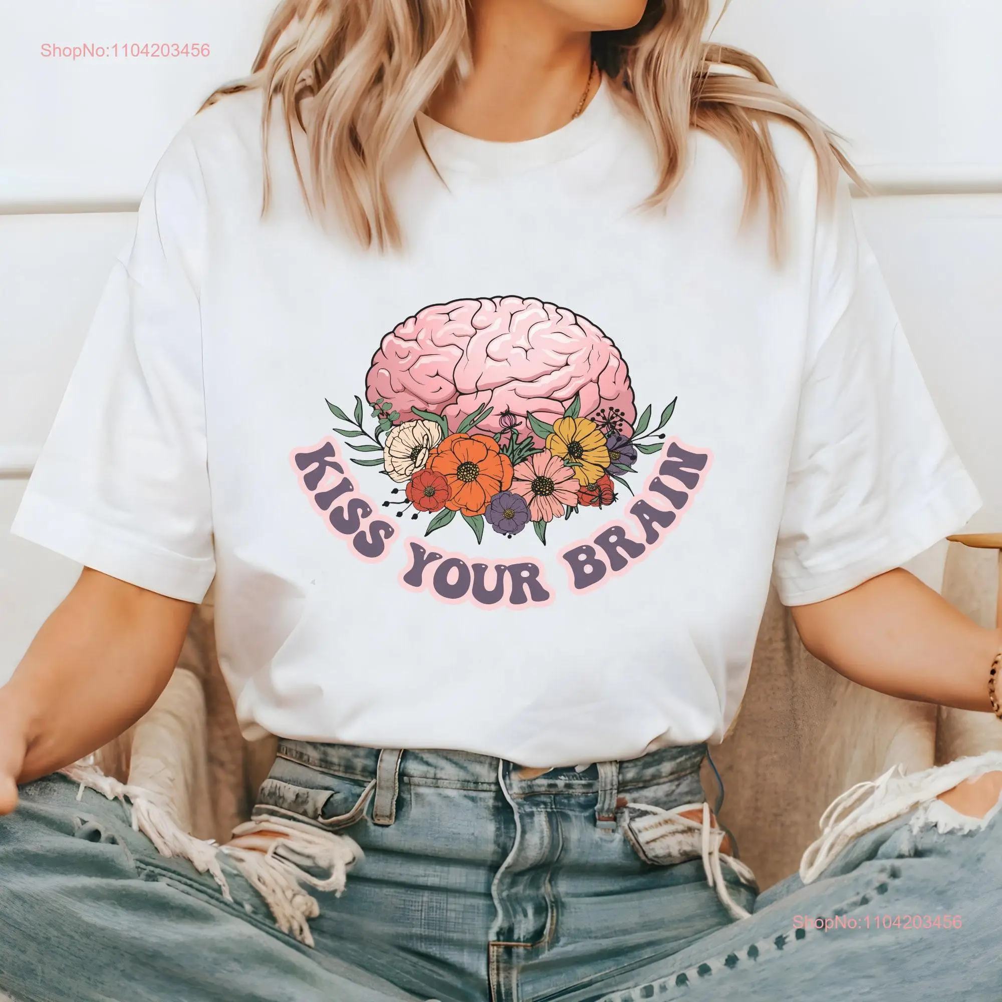 Kiss Your Brain Teacher T Shirt Cute Back to School Special Education Elementary for long or short sleeves