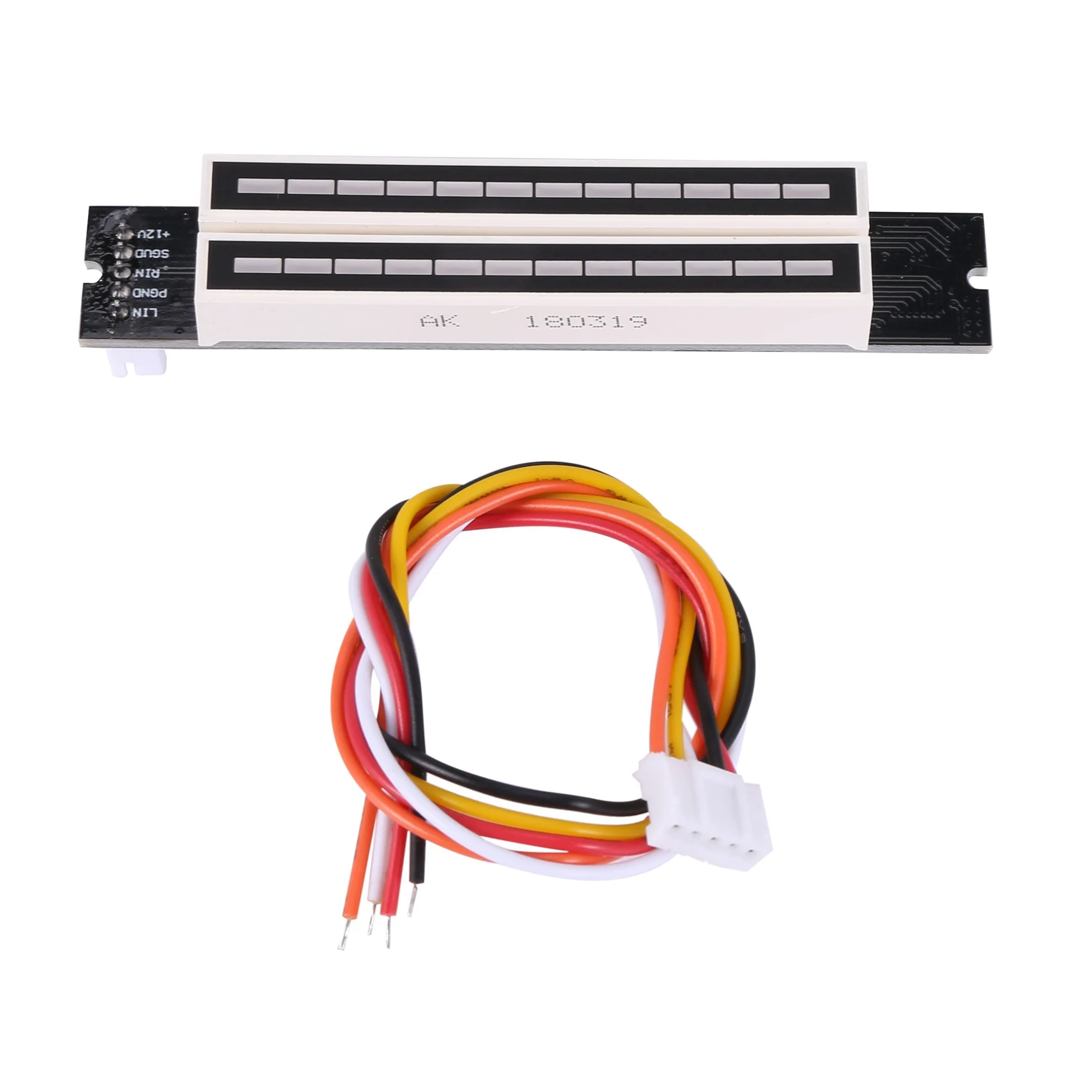AA08-2X Dual 12 Music Level Indicator LED Spectrum VU Meter Amplifier Lamps Light Speed Adjustable Board For MP3 DC 7-12V