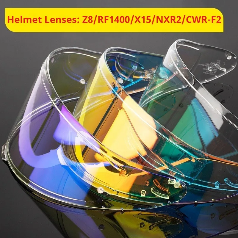 

Motorcycle Helmet Z8 Visor for SHOEI RF1400 X15 NXR2 CWR-F2 Motorcycle Helmet Visor Goggles Plating Silver Red Replacement Lens