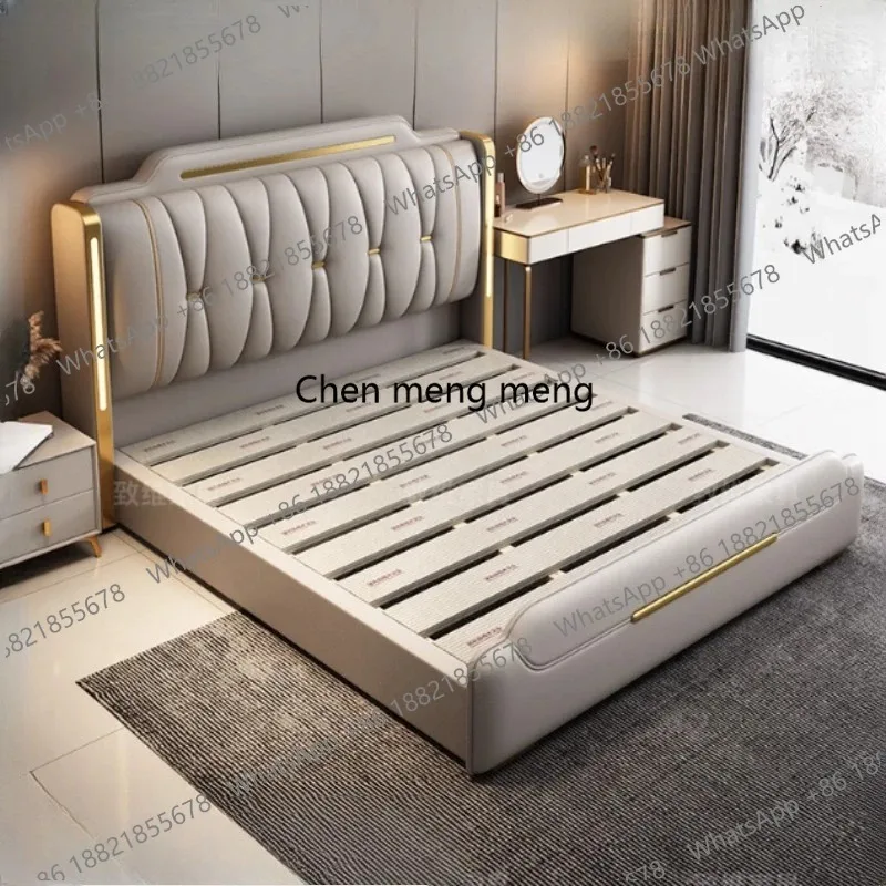 

F4567Full Size Bed 2 People Frame King Size Frame Queen Size Twin Bed Luxury Three Drawers Storage High Bedroom Furniture