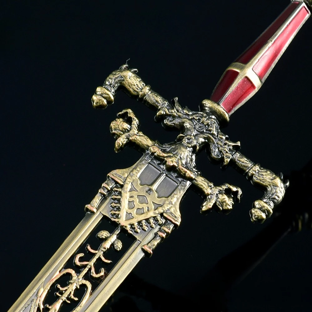 Edição de luxo 30cm espada da noite e anel de chama jogo periférico caixa eldened brinquedo samurai artesanato acessórios ornamento coleções
