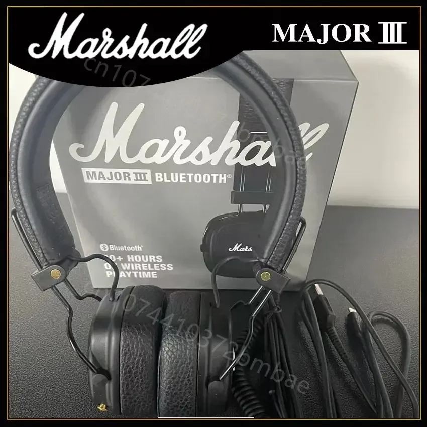 Original Marshall Major III Wireless Bluetooth Headphones Wireless Deep Bass Foldable Sport Gaming Music Headset with Microphone