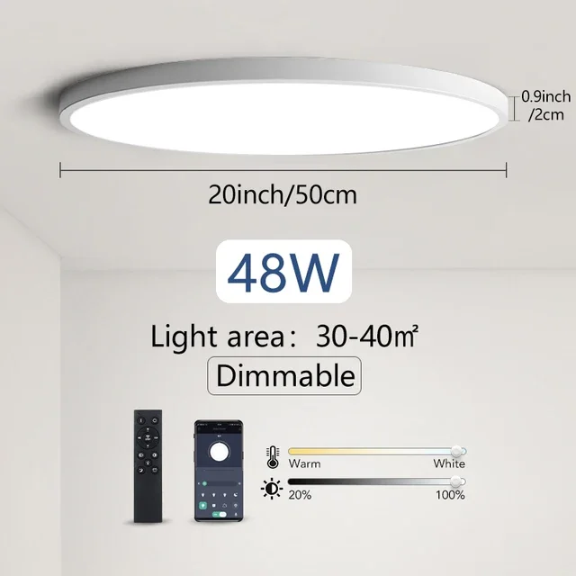 50 センチメートル大型 LED シーリングランプスマート APP リモコン