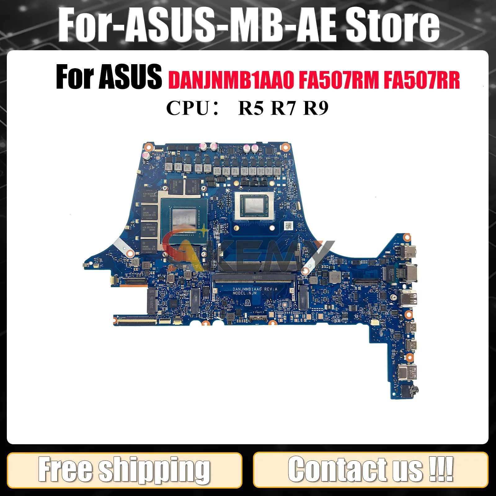 

DANJNMB1AA0 Laptop Motherboard For ASUS TUF Gaming FA507RR FA507R FA507RM Notebook Mainboard With R5 R7 R9 CPU 100% tests OK stk
