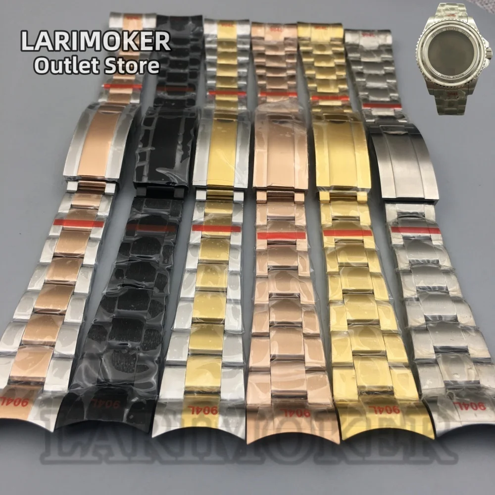 

LARIMOKER 21MM Watch Strap 904L Sturdy Stainless Steel Watch Folding for 43mm Watch Case Bracelet Strap