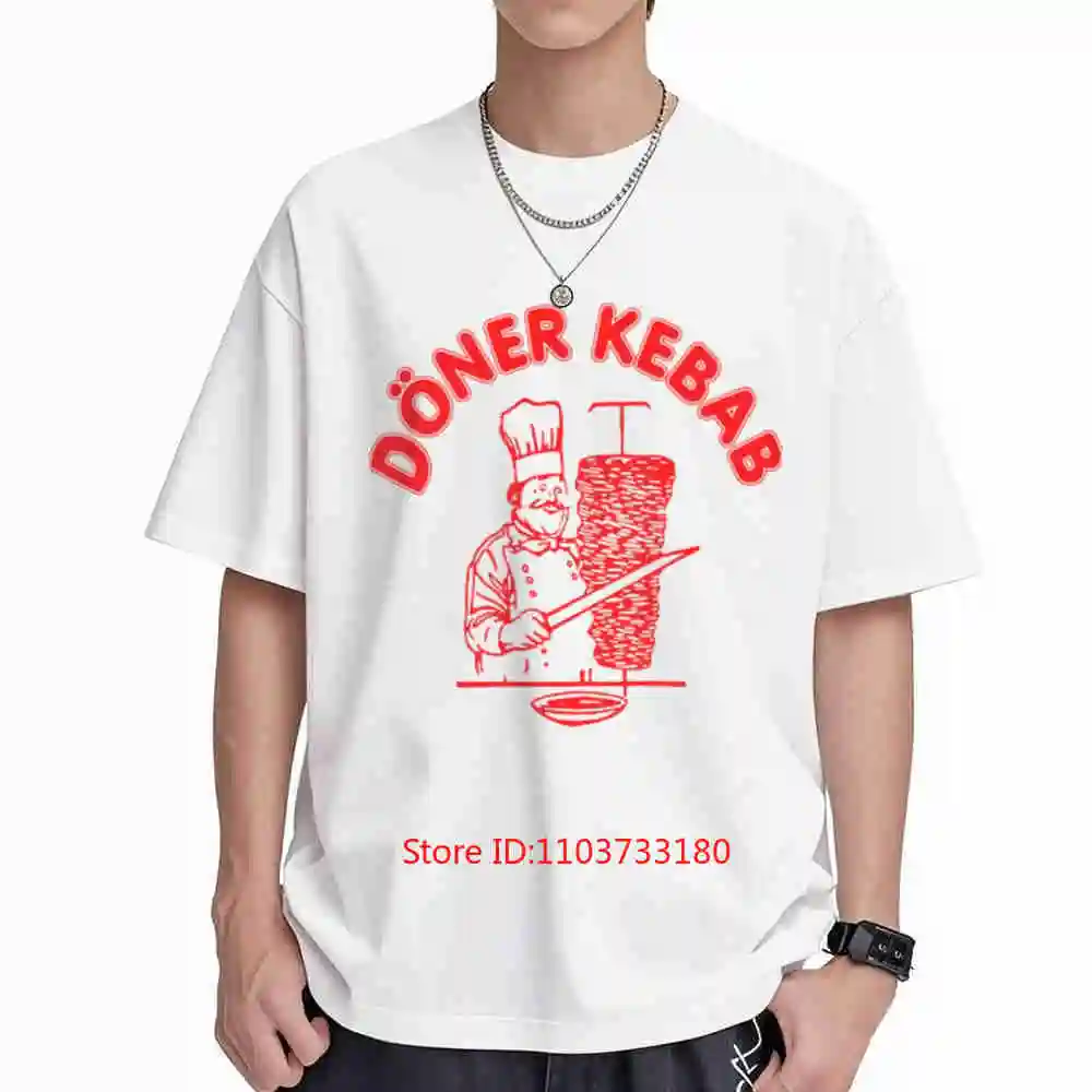 Turkish Kebab Doner Chef Short Sleeve Tee 100% Cotton T-Shirt