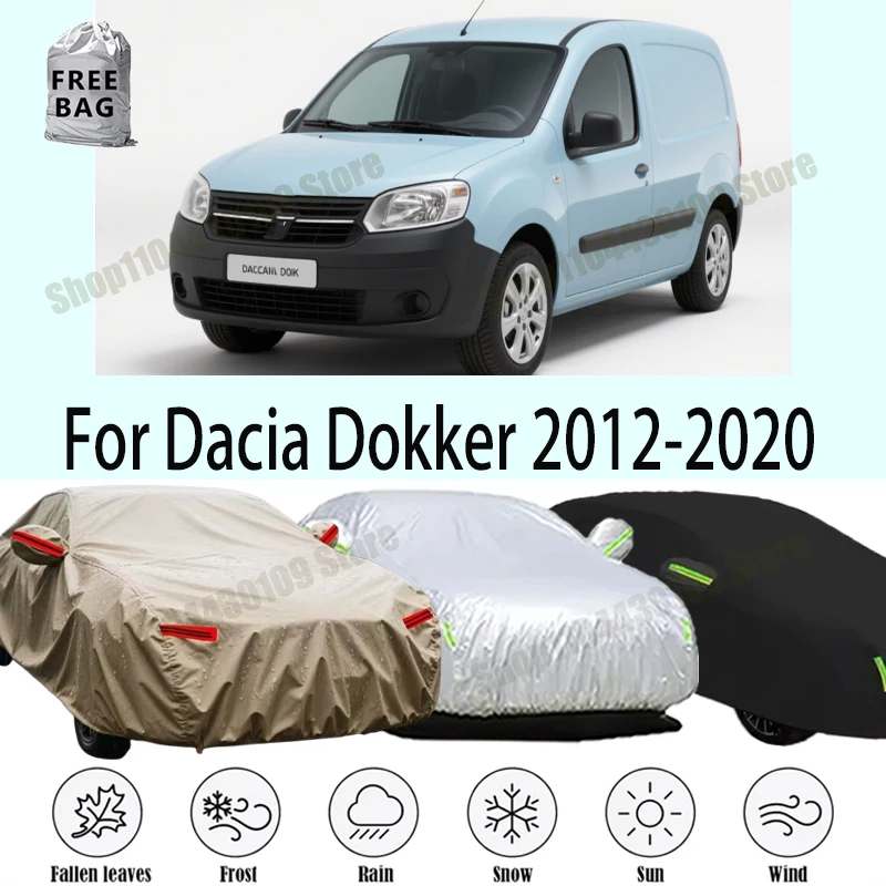 

For Dacia Dokker 2012-2020 Car Cover Waterproof Anti-Hail UV Protection Full Auto Cover Universa